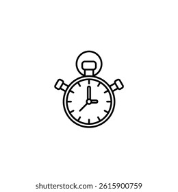 Stopwatch illustration line icon icons design