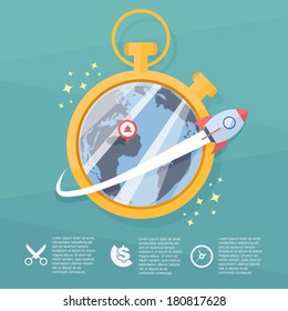 infografía de cronómetro