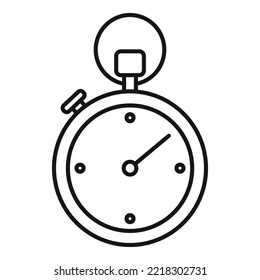 Stopwatch interval icon outline vector. Stop clock. Watch timer