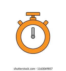 Stopwatch isolated color icon, vector illustration design. Logistics collection.