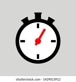 stopwatch isolated on grey background. vector illustration