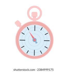Stoppt die Uhr einzeln auf weißem Hintergrund. Fitness, Sport, gesunder Lebensstil, Zeitmanagement-Konzept.