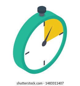 Stopwatch isometric icon vector design