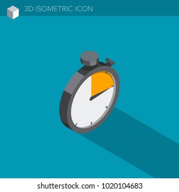 Stopwatch isometric illustration