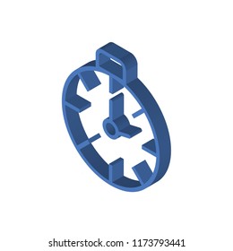 Stopwatch isometric left top view 3D icon