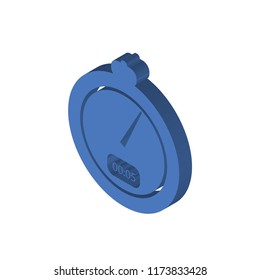 Stopwatch isometric left top view 3D icon