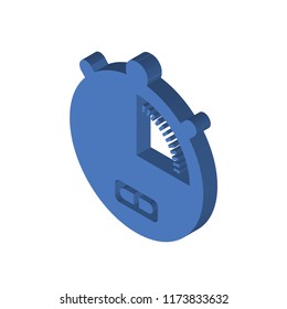 Stopwatch isometric left top view 3D icon