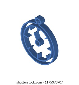 Stopwatch isometric left top view 3D icon