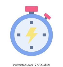 Stopwatch with lightning bolt icon - Powered by Shutterstock - Get 15% off with code: PIKWIZARD15