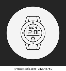 stopwatch line icon