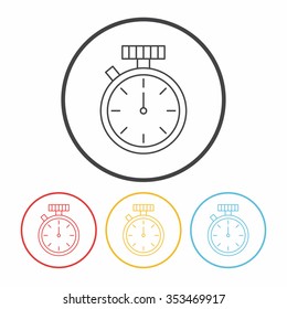 stopwatch line icon