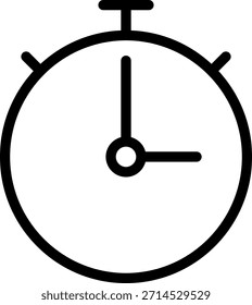 ícone de linha de cronômetro vetor de ilustração