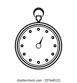 Stopwatch line icon isolated on white background