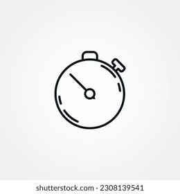 icono de línea de cronómetro. icono de contorno de cronómetro.