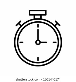 Stopwatch line icon, outline vector sign, linear style pictogram isolated on white. Chronometer symbol, logo illustration. Editable stroke