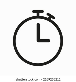 Stopwatch line icon. Schedule, note the time, timetable, timer, chronometer, business, tasks, keeping, measurement. Time management concept. Vector line icon for Business and Advertising.