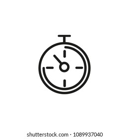 Stopwatch line icon. Stop watch, counter, start. Timing concept. Can be used for topics like sport, speed, deadline