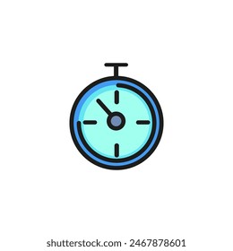 Stopwatch line icon. Stop watch, counter, start. Timing concept. Can be used for topics like sport, speed, deadline