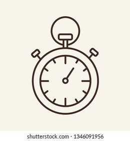 Stopwatch line icon. Time concept. Vector illustration can be used for topics like time management, clock, every day life