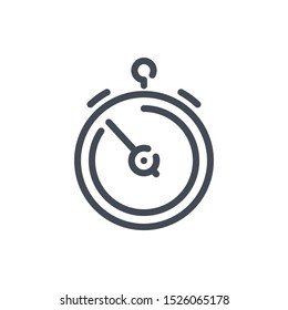 Stopwatch line icon. Timer vector outline sign.