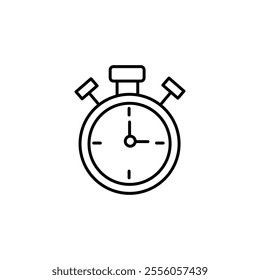 Stopwatch line icon, vector Chronometer symbol trendy style illustration for web and app..eps