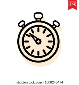 Stopwatch line icon vector. Delivery icon concept. Eps10 vector illustration.