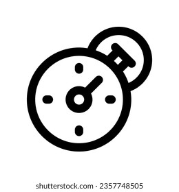 stopwatch line icon. vector icon for your website, mobile, presentation, and logo design.