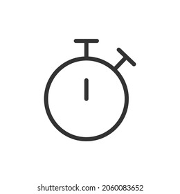 Icono de línea de Stopwatch. Símbolo web para web y aplicaciones. Diseño de firma en el estilo de contorno. Objeto de trazo de Stopwatch.