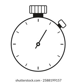 Stopwatch line simple icon. Stop watch timer outline minimalist illustration