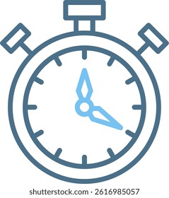 Stopwatch Line Two Colour Icon