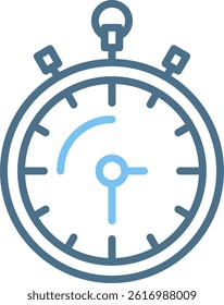 Stopwatch Line Two Colour Icon
