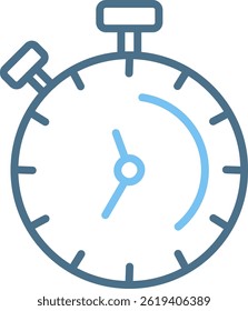 Stopwatch Line Two Colour Icon