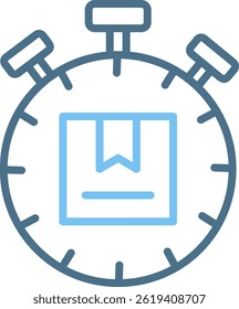 Stopwatch Line Two Colour Icon