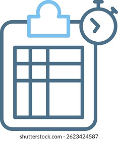 Stopwatch Line Two Colour Icon