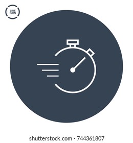 Stopwatch line vector icon