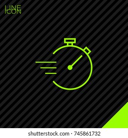 Stopwatch line vector icon