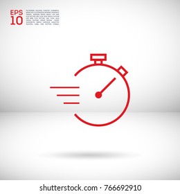 Stopwatch line vector icon