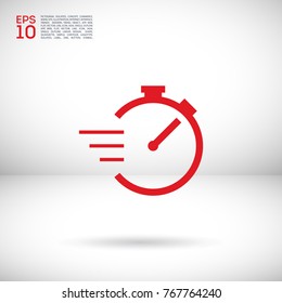 Stopwatch line vector icon