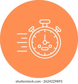 Stopwatch Line vector Icon Design