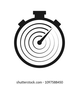 Stopwatch line vector icon. Fast time delivery
