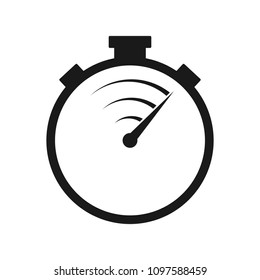 Stopwatch line vector icon. Fast time delivery