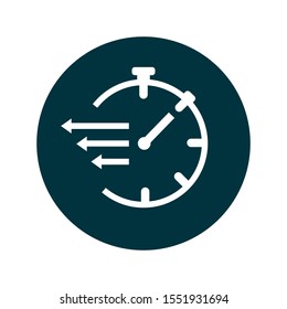 Stopwatch line vector icon on white background