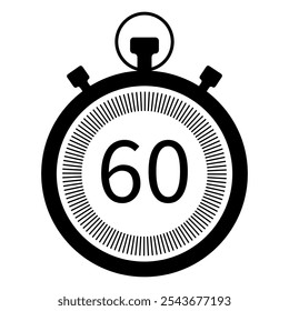 Iconos del vector de la línea del cronómetro en un fondo blanco