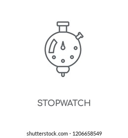 Stopwatch linear icon. Stopwatch concept stroke symbol design. Thin graphic elements vector illustration, outline pattern on a white background, eps 10.
