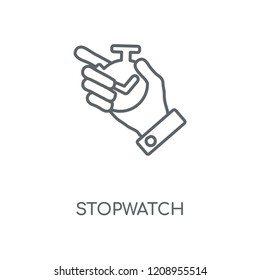 Stopwatch linear icon. Stopwatch concept stroke symbol design. Thin graphic elements vector illustration, outline pattern on a white background, eps 10.