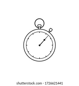 Stopwatch linear icon isolated on a white background. Vector illustration in flat style.
