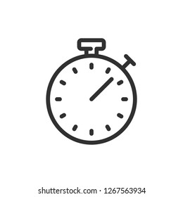 stopwatch. linear icon. Line with editable stroke