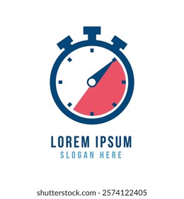 stopwatch logo design vector template