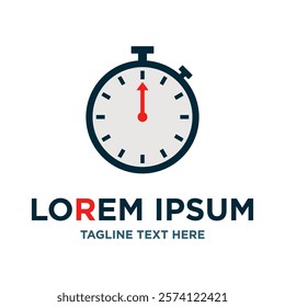 stopwatch logo design vector template