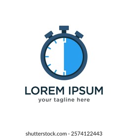 stopwatch logo design vector template